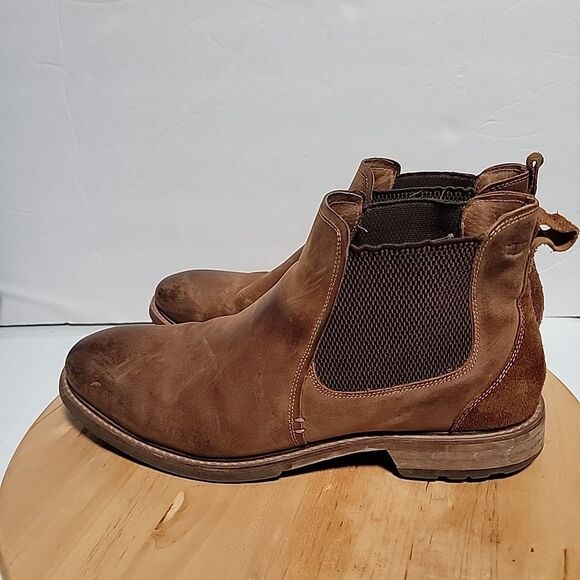 Florsheim  Men Chalet Plain Toe  Chelsea  Brown  Suede Classic Boots  Size 11.5M - Picture 2 of 5